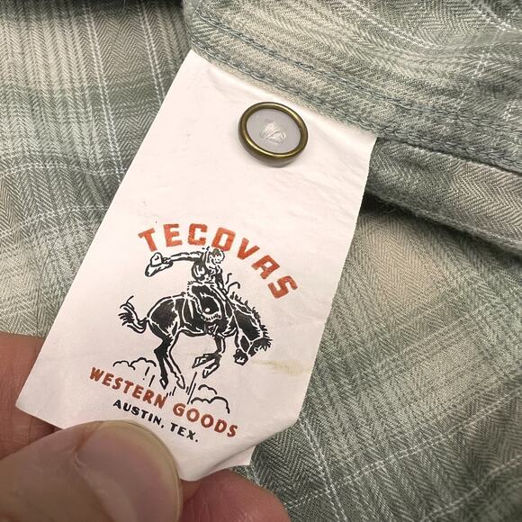 Tecovas Shirt Mens XL Plaid Cotton Pearl Snap Western Cowboy Classic - Picture 5 of 8